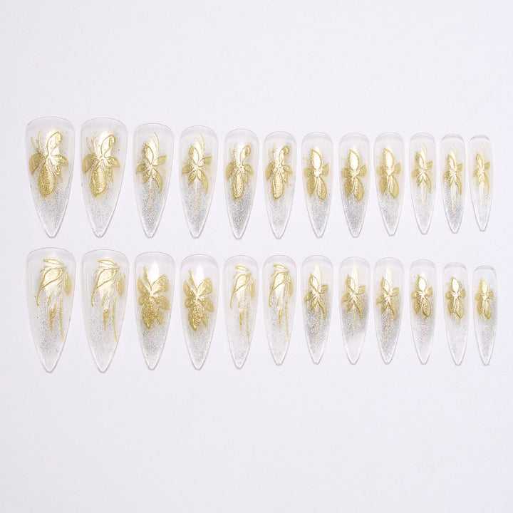 Floral-Inspired Press-On Nail Set Stornfield