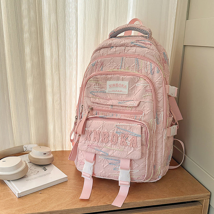 Multi-Functional Patterned School Backpack Stornfield