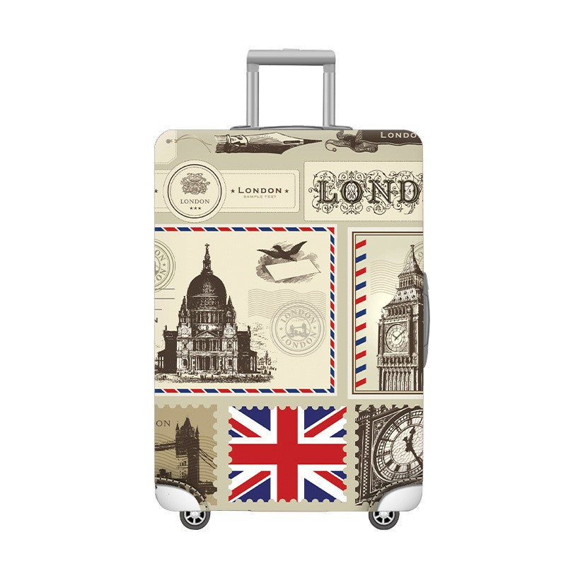 Unisex hard shell trolley with eye-catching marble print, telescopic handle and impact-resistant construction Stornfield