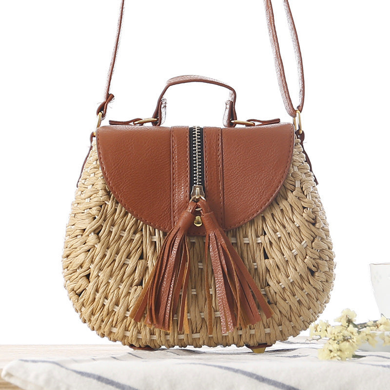 Handbag with Unique Woven Design and Elegant Flap Stornfield