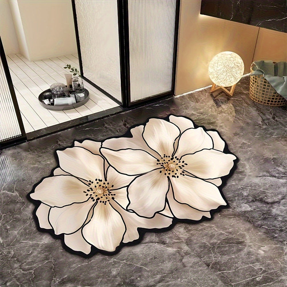 Floral-Shaped Decorative Bath Mat