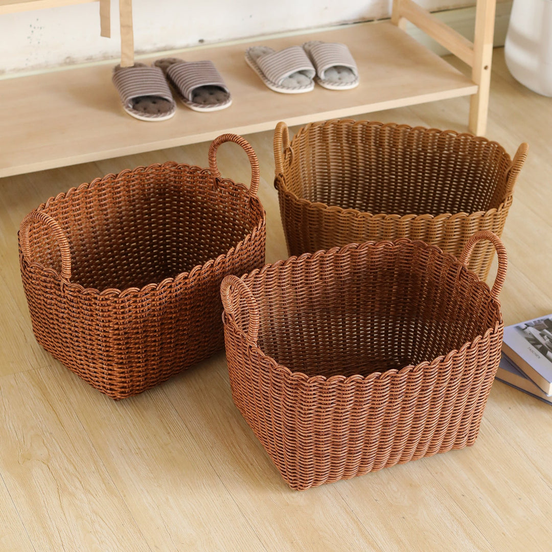 Handwoven Versatile Storage Basket with Ergonomic Handles Stornfield
