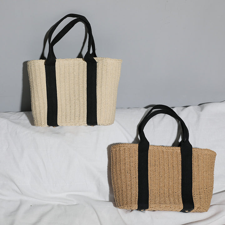 Durable basket bag with contrasting straps Stornfield