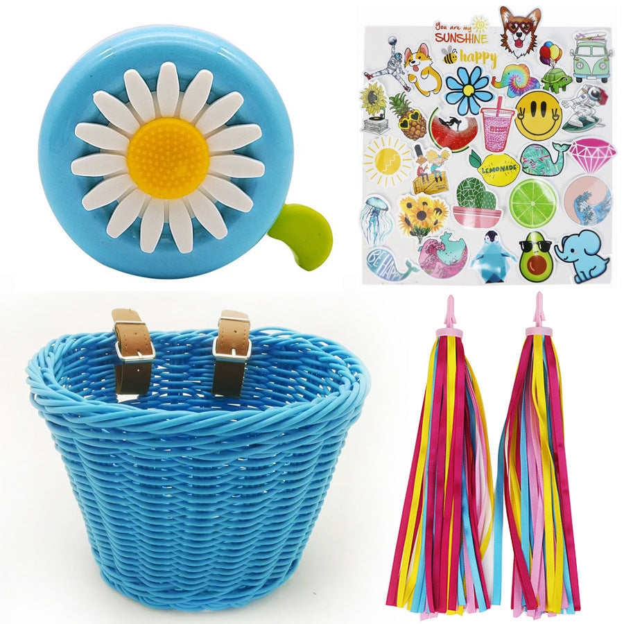 Playful basket with colorful appliqués Stornfield