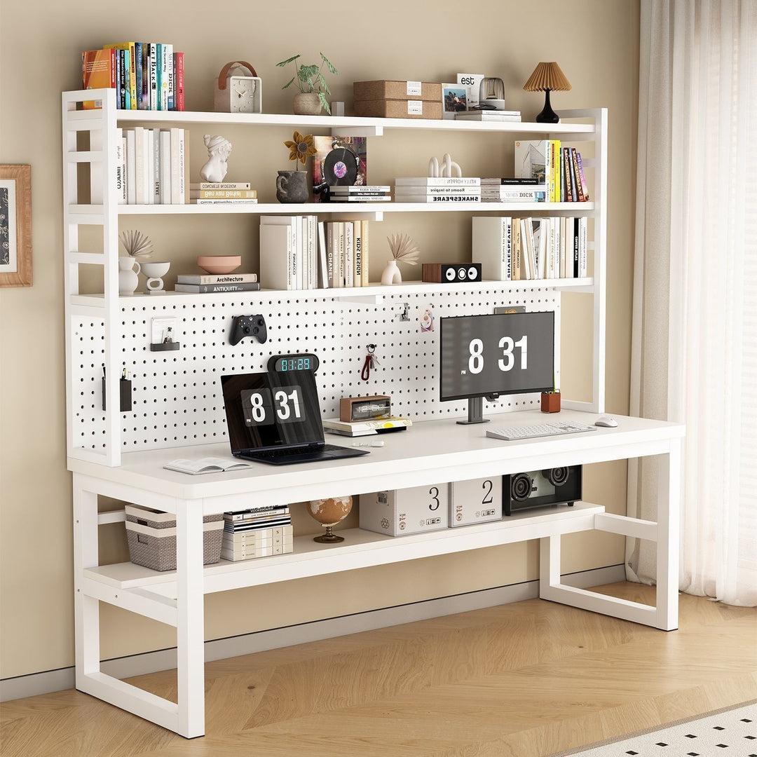 Multifunctional workspace with shelf Stornfield