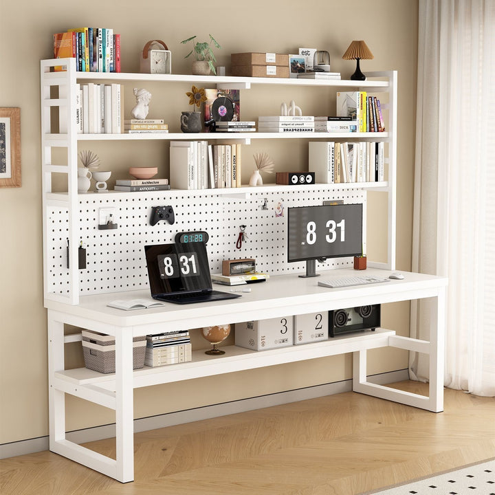 Multifunctional workspace with shelf Stornfield