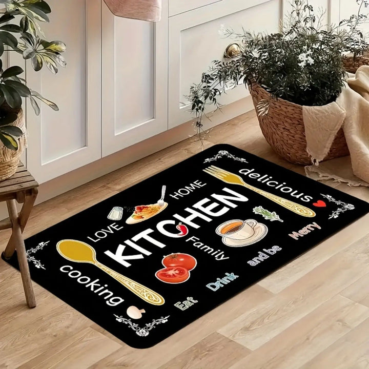 Decorative Bee-Themed Kitchen Mat