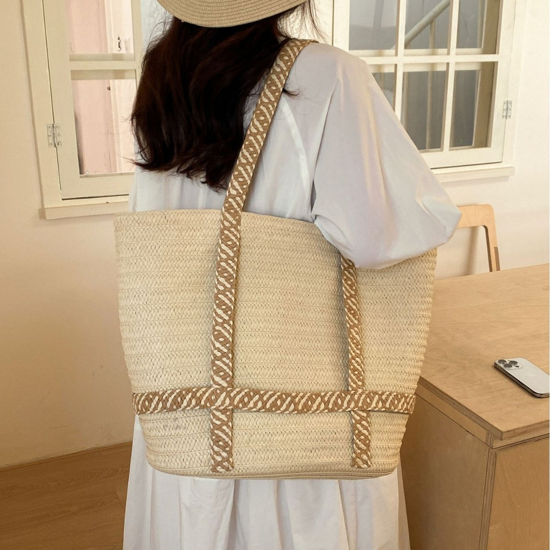 Woven Straw Beach Tote