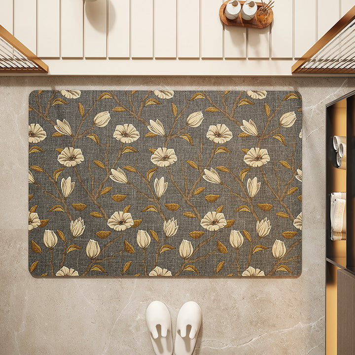 Floral Patterned Entryway Mat