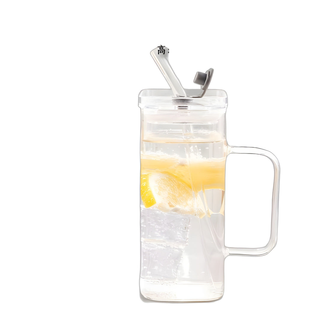 Women's drinking container with innovative lid system and integrated straw Stornfield