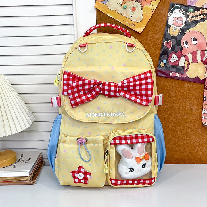 Playful Bow-Embellished Backpack Stornfield