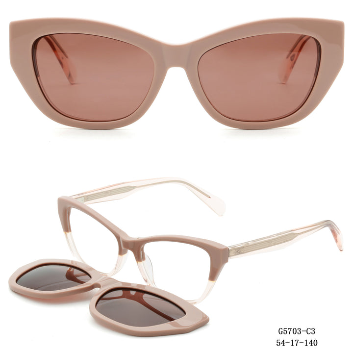 Women's Artfully Designed Cat-Eye Sunglasses with Removable Lenses Stornfield