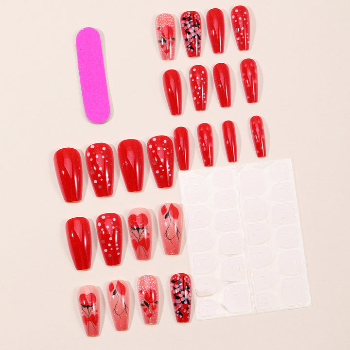 Floral Design Acrylic Nail Art Extensions Stornfield