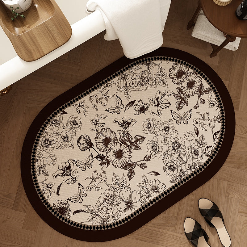 Decorative Oval Bath Mat