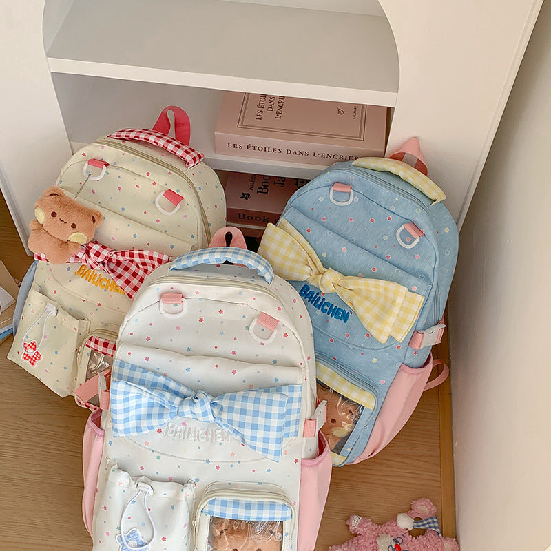 Cute Bow-Embellished School Backpack Stornfield