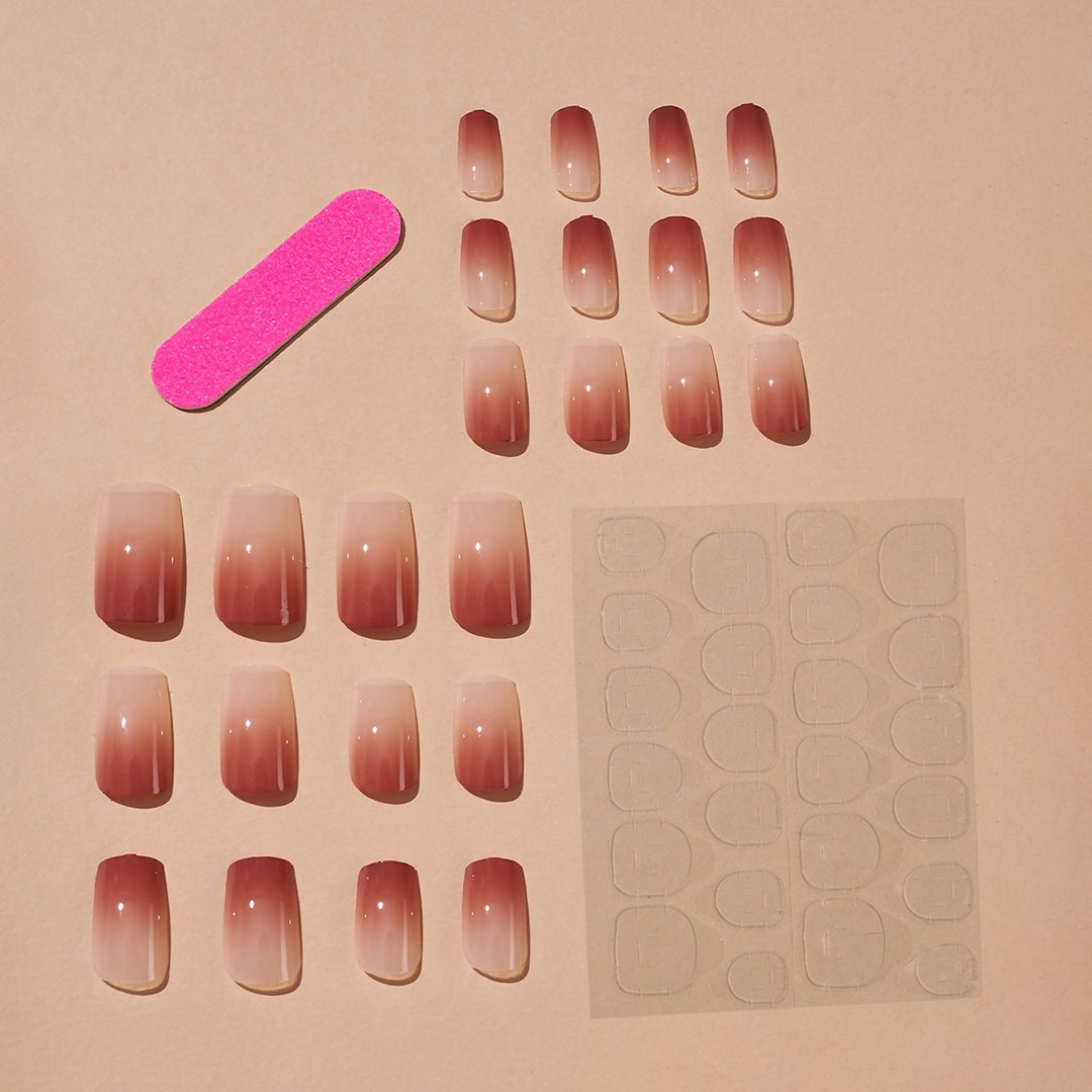 Artificial Nail Set with Elegant Ombre Effect Stornfield