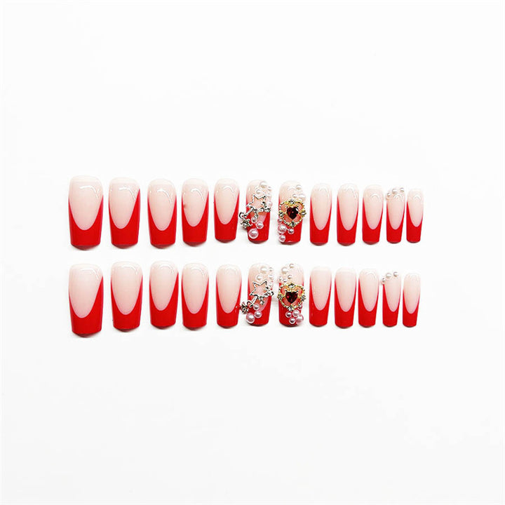 Decorative Pearl Accented Press-On Nails Stornfield