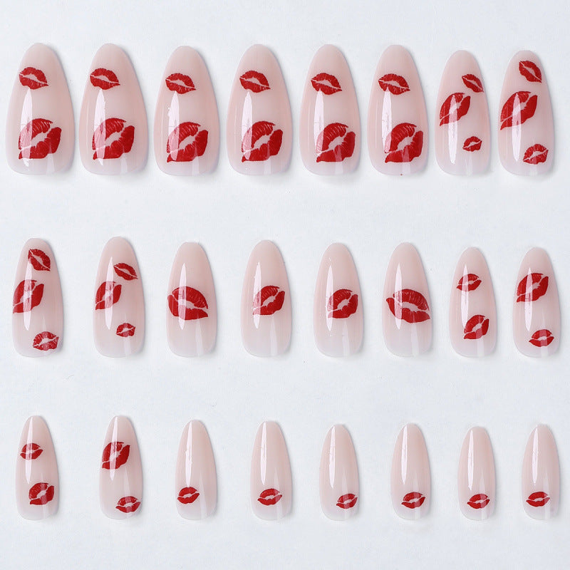 Artistic Kiss-Print Press-On Nail Set