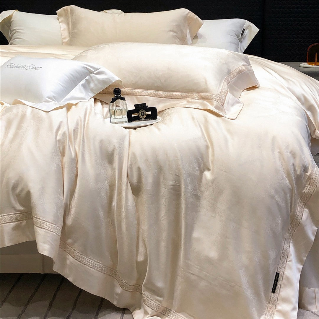 Hotel-Grade Silky Sateen Duvet Cover Set with Ladder-Stitch Hem & Envelope Shams