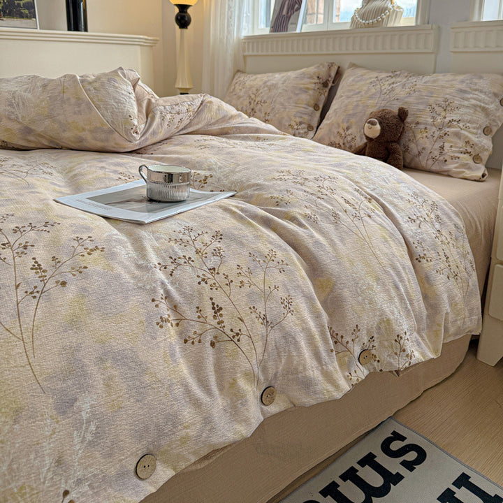 Elegant Floral Patterned Duvet Cover Set
