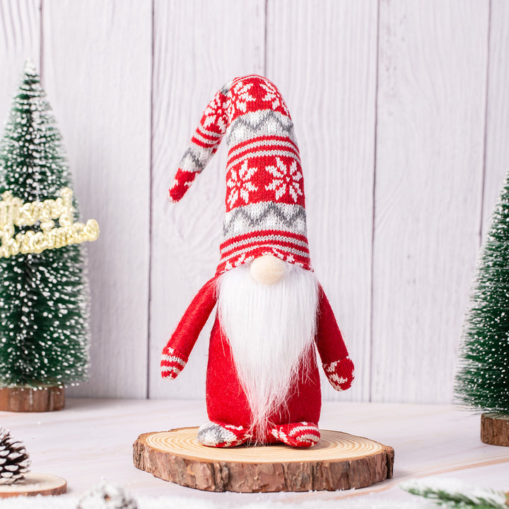 Decorative Christmas gnome with knitted hat Stornfield