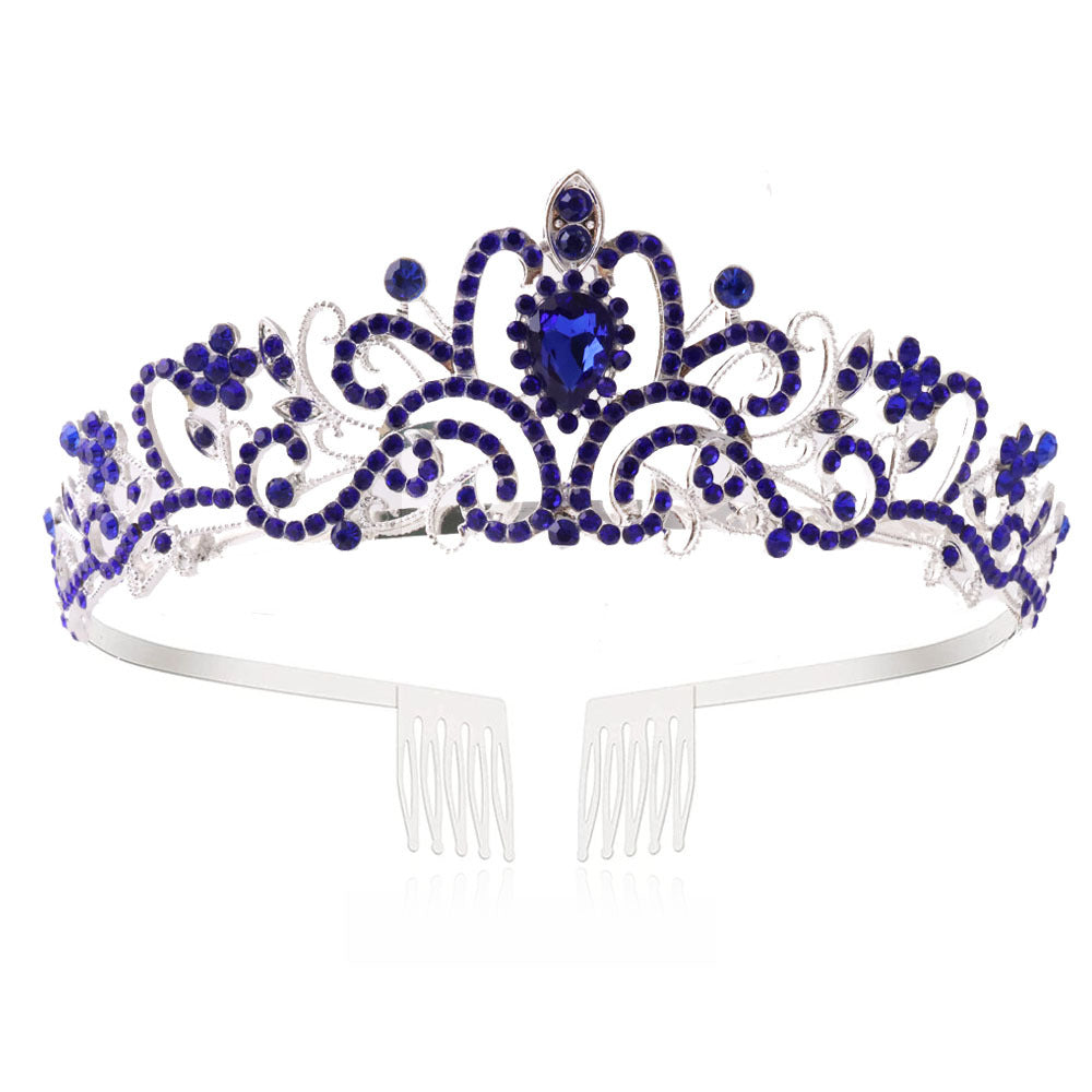 Ladies Sparkling Crystal Tiara with Filigree Design Stornfield