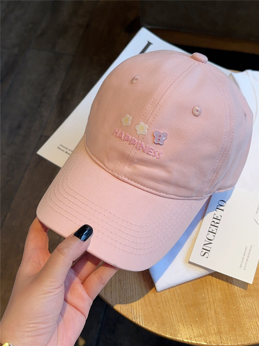 Women's Embroidered Happiness Baseball Cap Stornfield