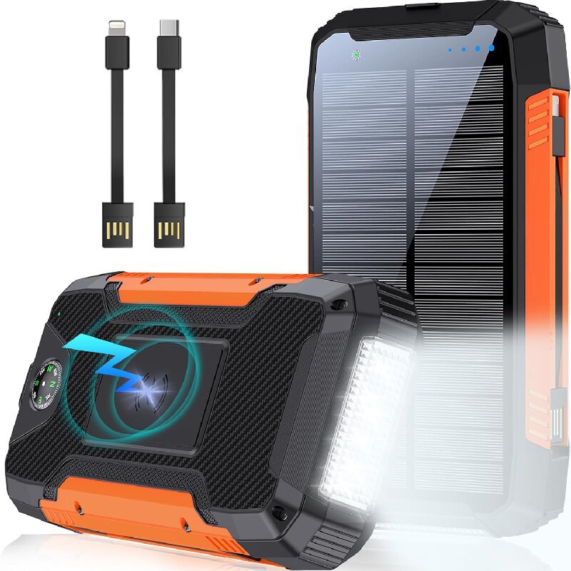 Robust Solar Power Bank with Multifunctional Charging Port Stornfield