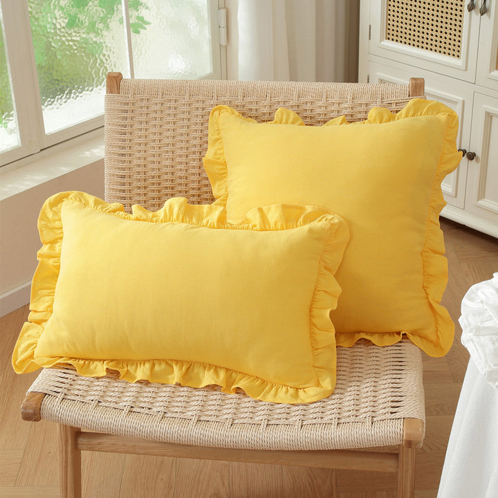 Ruffled Decorative Throw Pillow