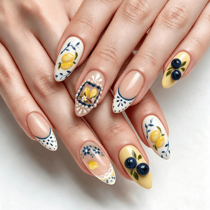 Artistic Nail Extensions with Fruity Designs Stornfield