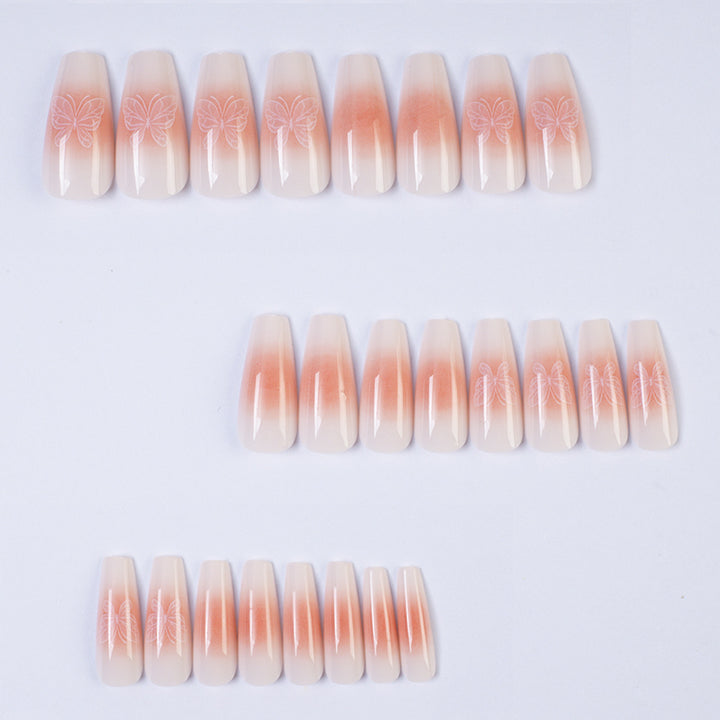 Artificial nails with elegant butterfly design Stornfield