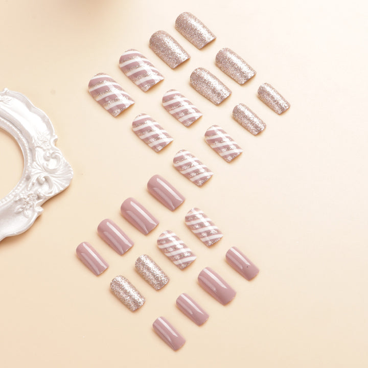 Glittery Press-On Nail Tips Set Stornfield