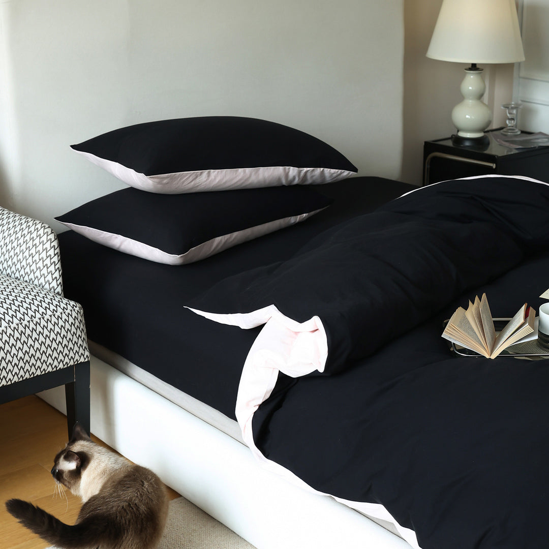 Stonewashed Cotton Duvet Cover & Oversized Comforter