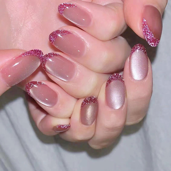 Glamorous Glitter French Tip Nail Art Stornfield