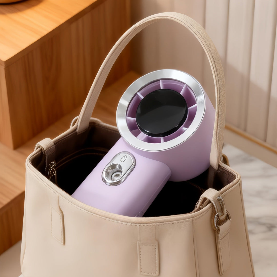 Women Portable Mini Fan with USB Charging Function and Innovative Spray Technology Stornfield