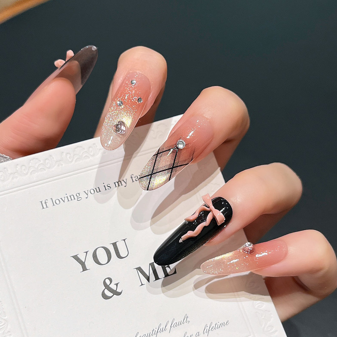 Whimsical Character-Designed Press-On Nail Art Stornfield