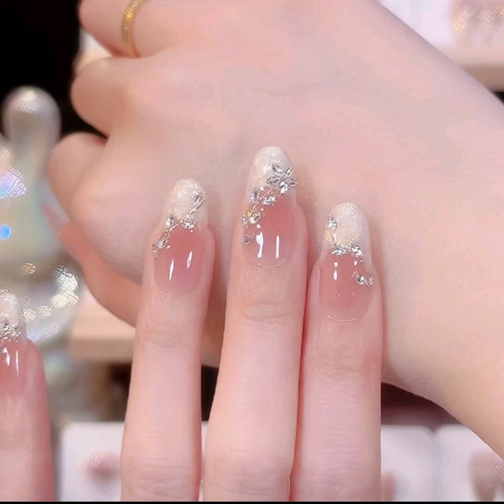 Artistic Long Press-On Nail Extensions