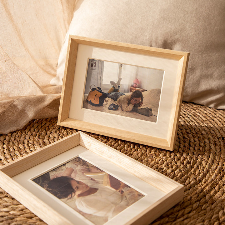 Rustic Wooden Photo Display Frame for Home