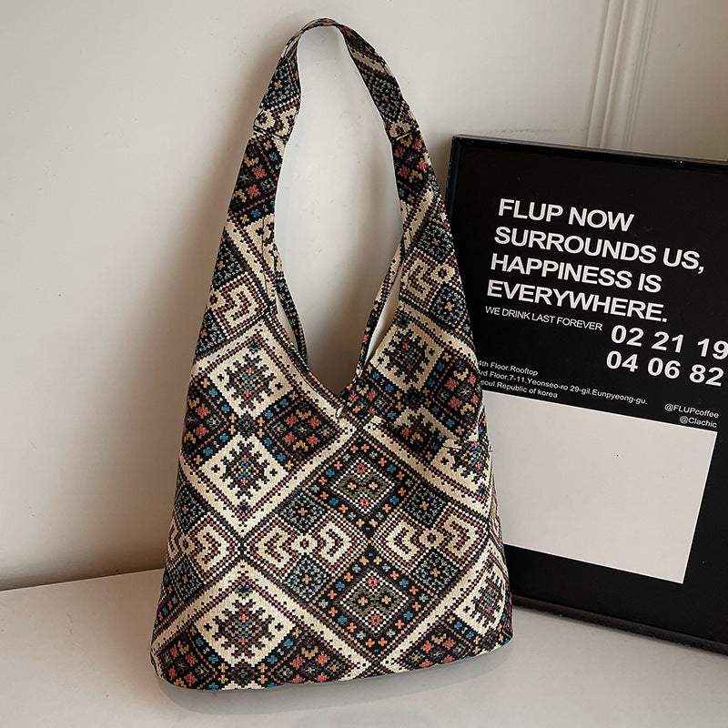 Ethnic-Inspired Patterned Sling Bag