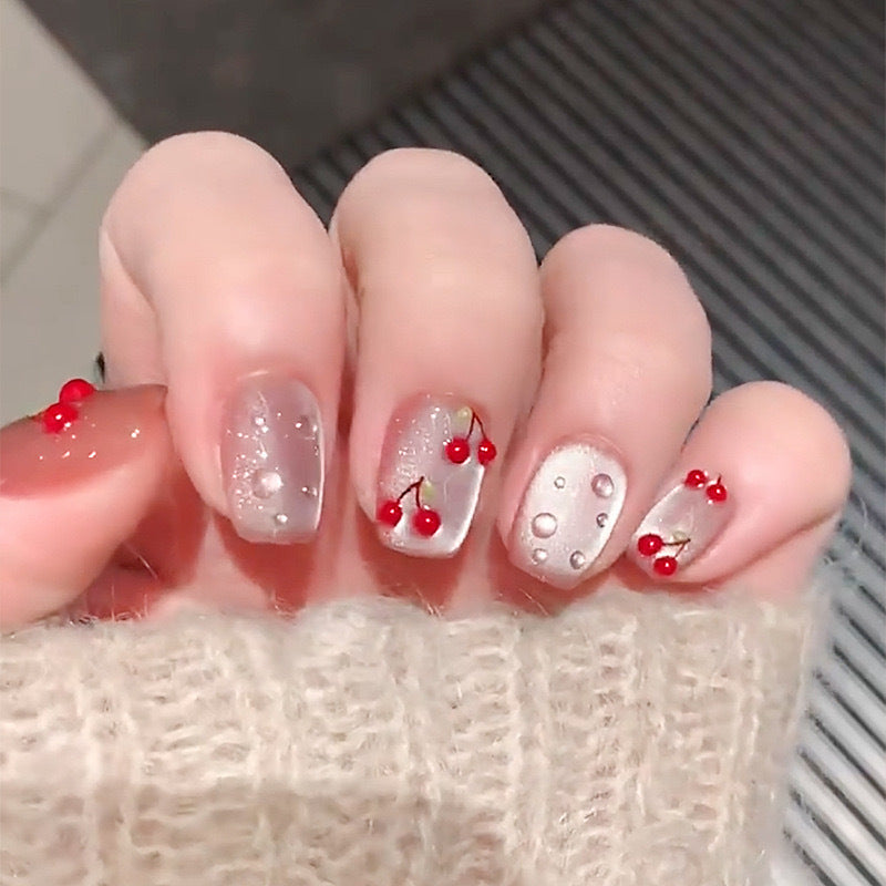 Cherry Blossom Themed Press-On Nail Art Stornfield