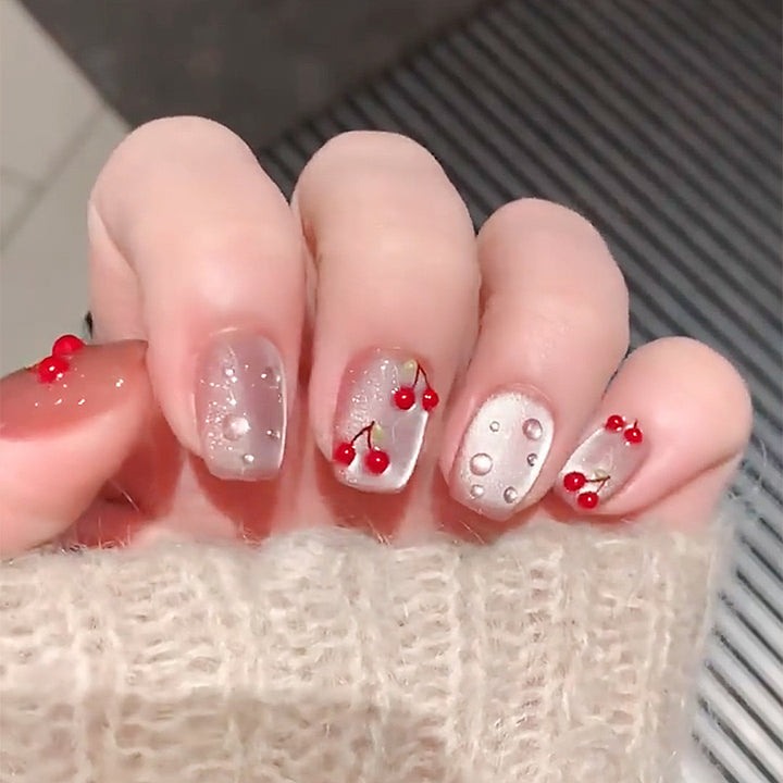 Cherry Blossom Themed Press-On Nail Art Stornfield