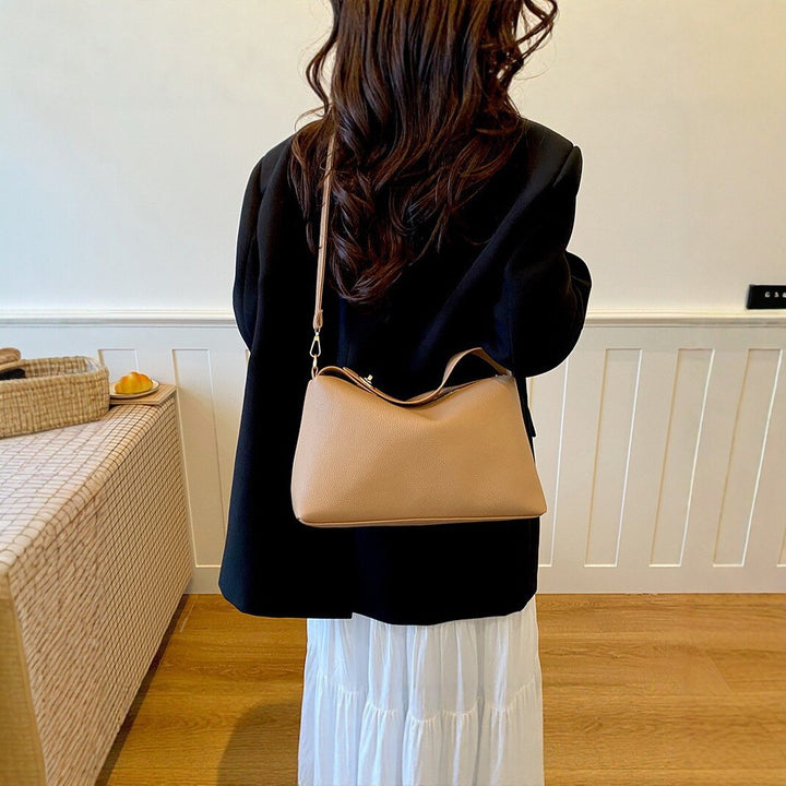 Faux Leather Handheld Hobo Bag