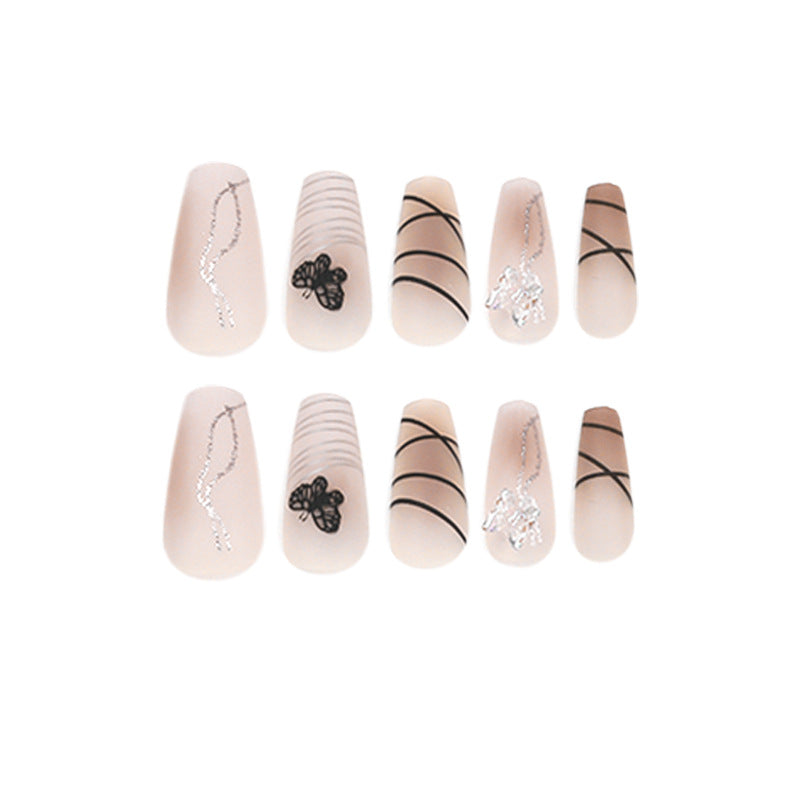Artful Nail Extensions with Modern Graphics Stornfield
