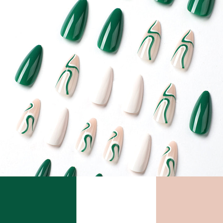 Elegant Nail Art with Creative Wave Designs Stornfield