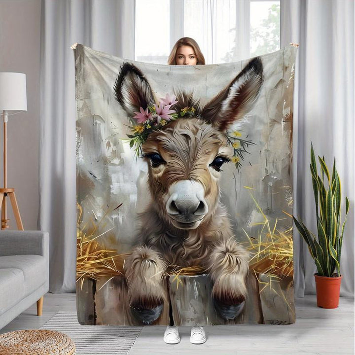 Artistic Butterfly-Inspired Fleece Blanket