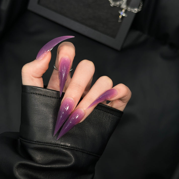 Stiletto Nail Enhancements with Ombre Effect