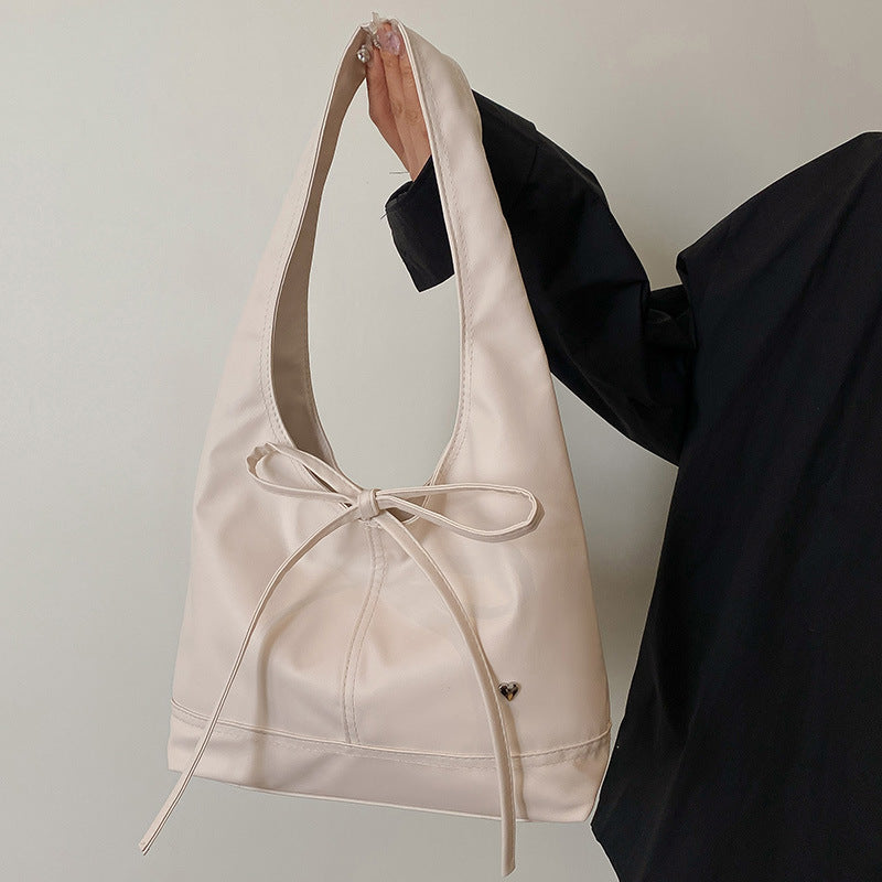 Bow-Detail Slouchy Hobo Bag