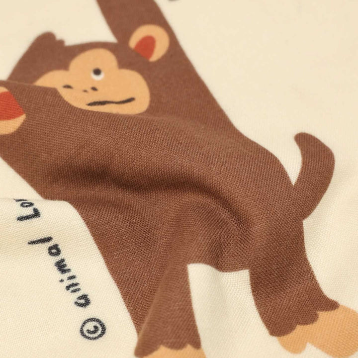 Oversized Cotton Cartoon Monkey Beach & Bath Towel with Quick-Dry Lightweight Weave