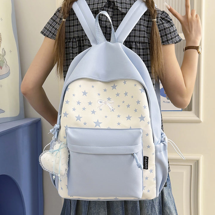 Cartoon-Themed Star-Patterned Backpack Stornfield