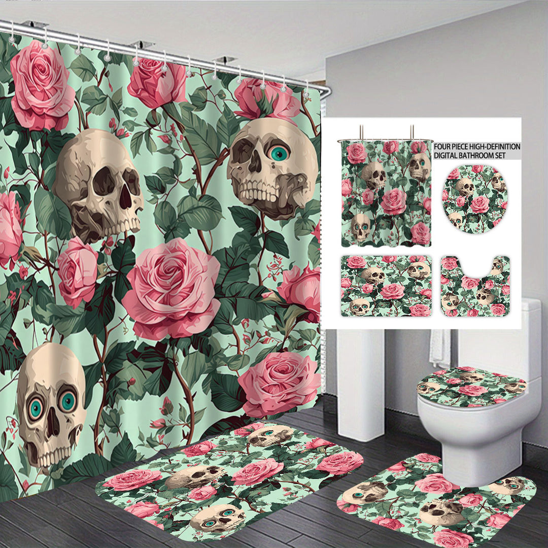 Artistic Skull Themed Bathroom Set Stornfield